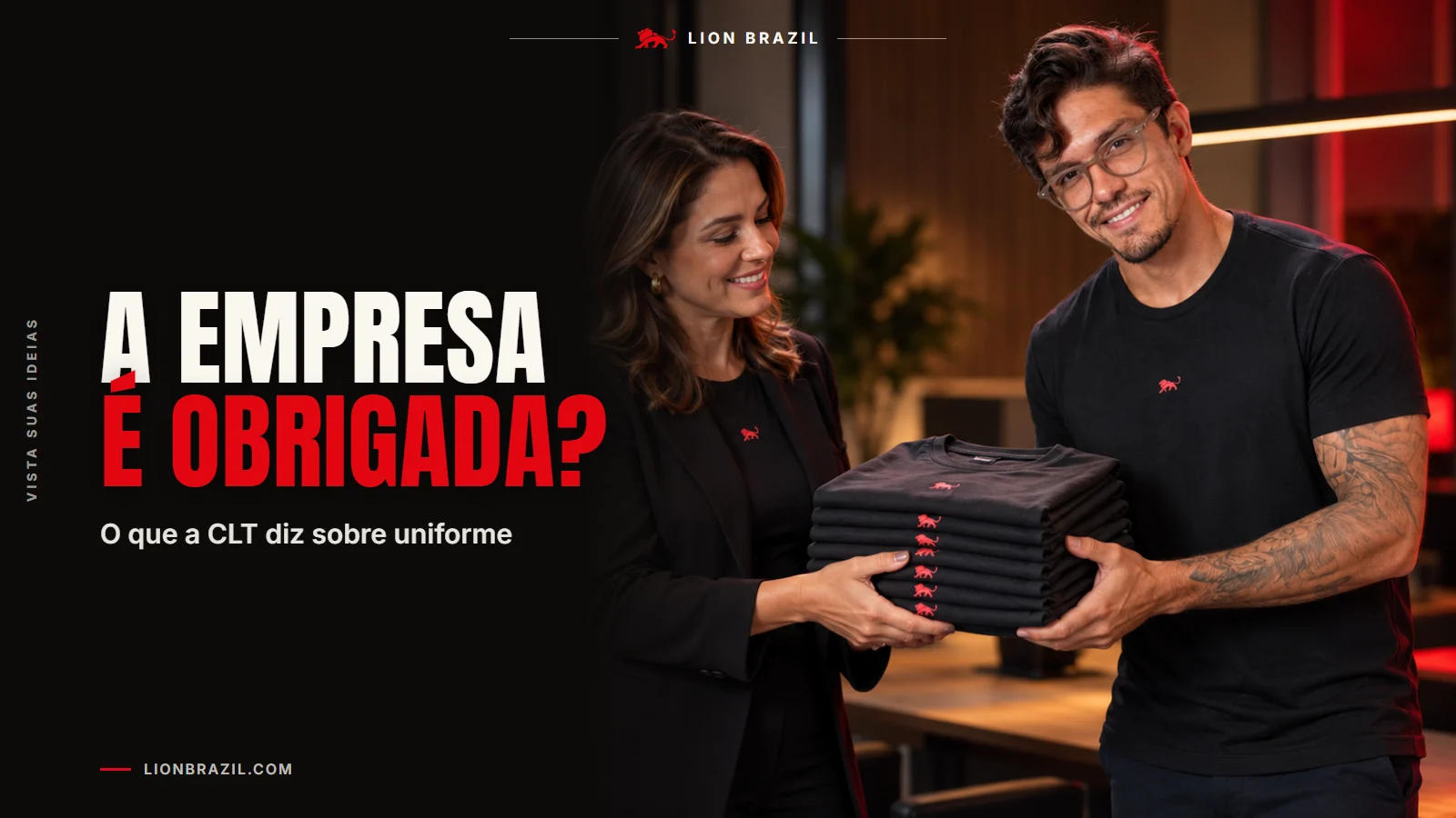 Capa com o título "A empresa é obrigada?" e Pedro Costa, fundador da Lion Brazil, de camiseta com o leão da marca.
