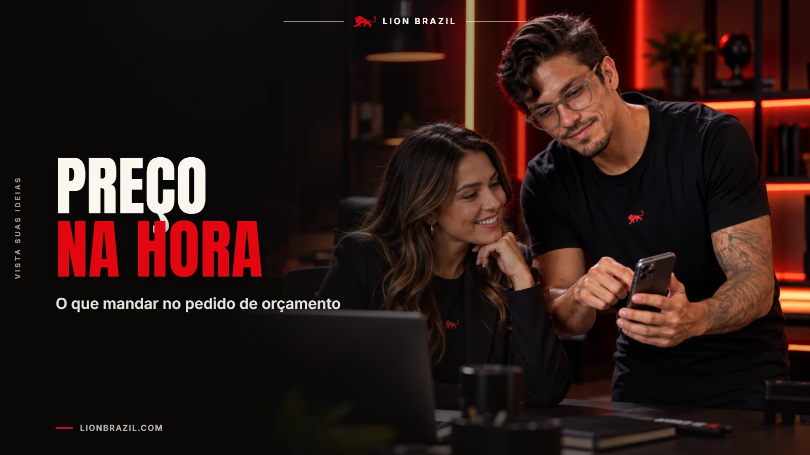 Capa com o título "Preço na hora" e Pedro Costa, fundador da Lion Brazil, de camiseta com o leão da marca.