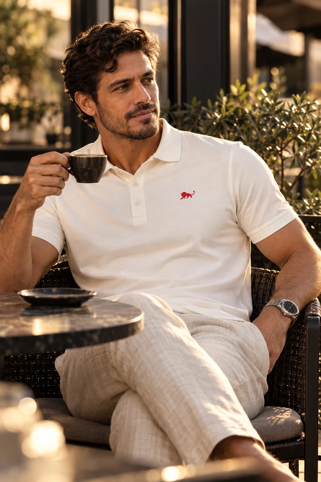 Best Polo off-white numa rotina de casual