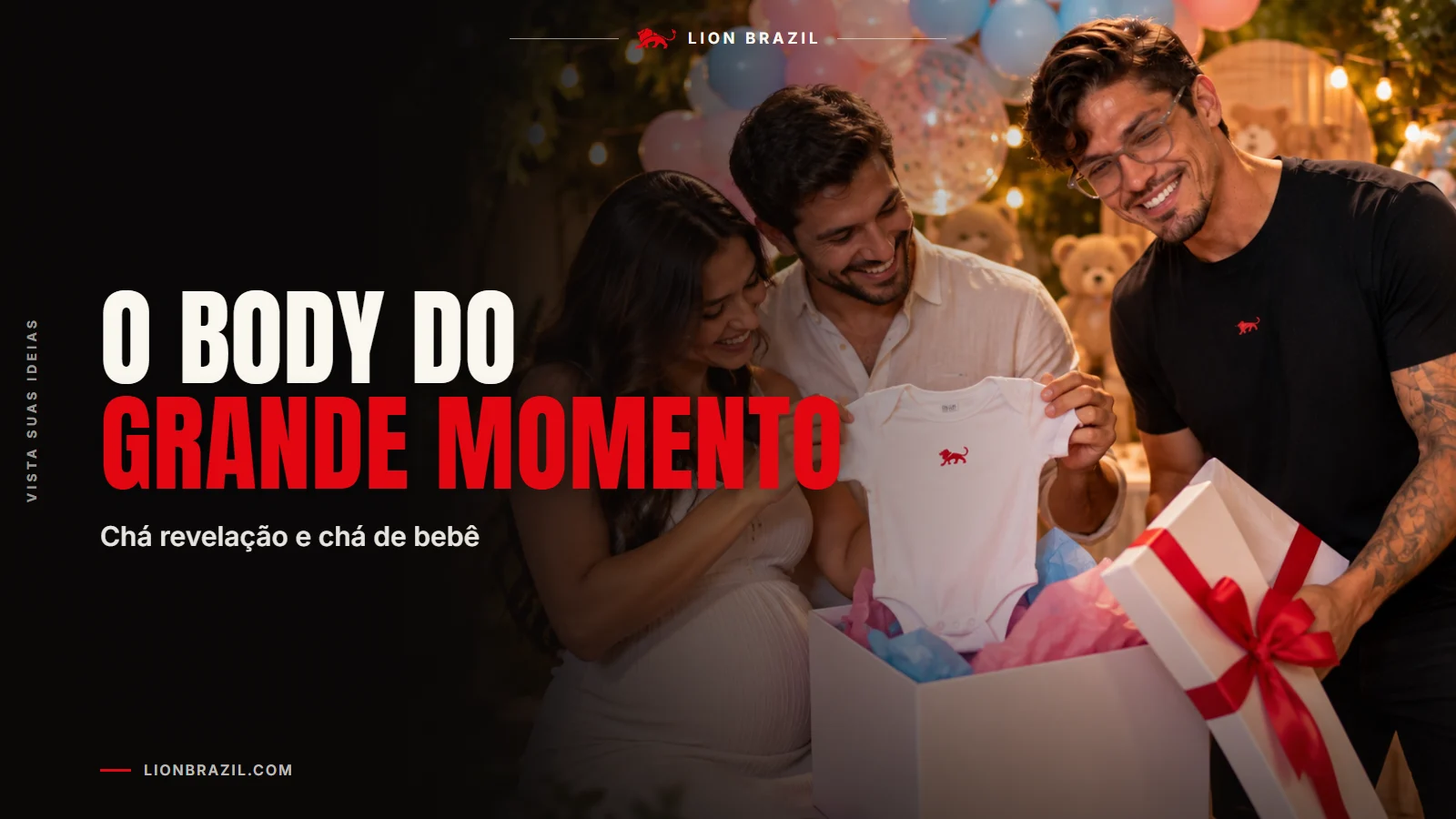 Capa com o título "O body do grande momento" e Pedro Costa, fundador da Lion Brazil, de camiseta com o leão da marca.