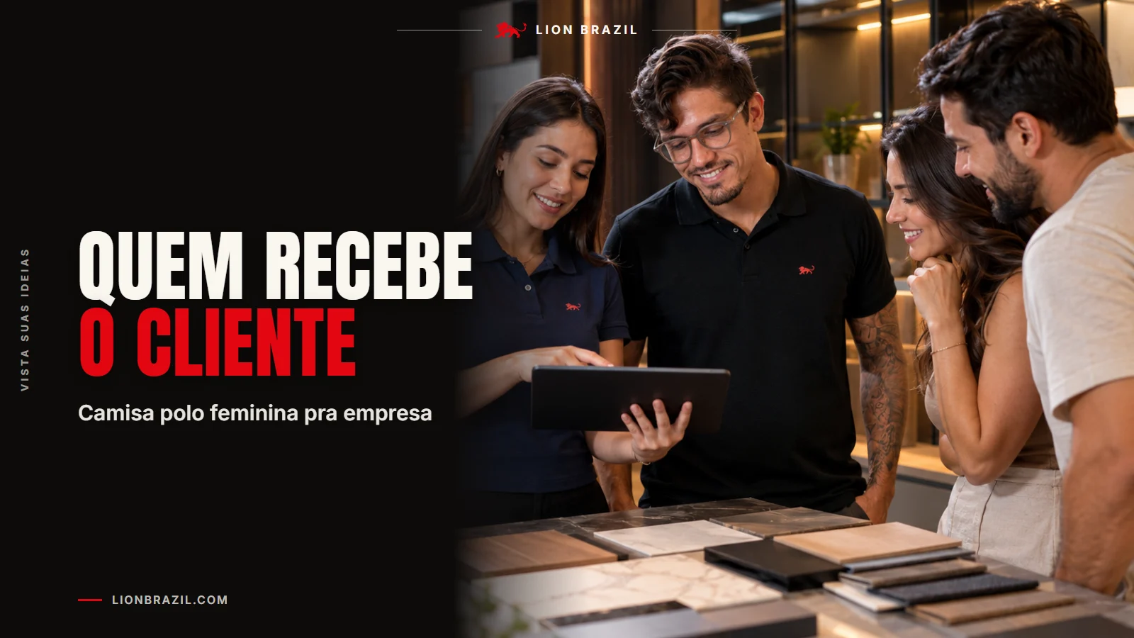 Capa com o título "Quem recebe o cliente" e Pedro Costa, fundador da Lion Brazil, de camiseta com o leão da marca.