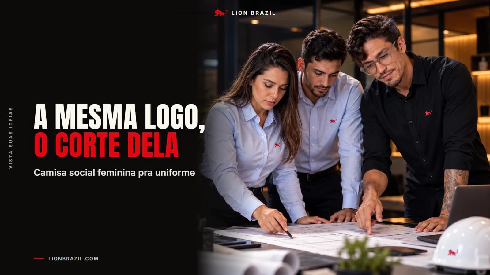 Capa com o título "A mesma logo, o corte dela" e Pedro Costa, fundador da Lion Brazil, de camiseta com o leão da marca.