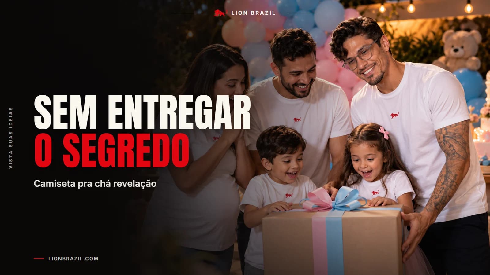 Capa com o título "Sem entregar o segredo" e Pedro Costa, fundador da Lion Brazil, de camiseta com o leão da marca.