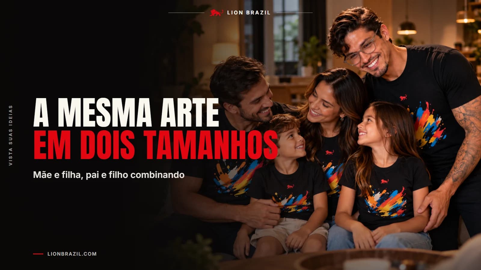 Capa com o título "A mesma arte em dois tamanhos" e Pedro Costa, fundador da Lion Brazil, de camiseta com o leão da marca.
