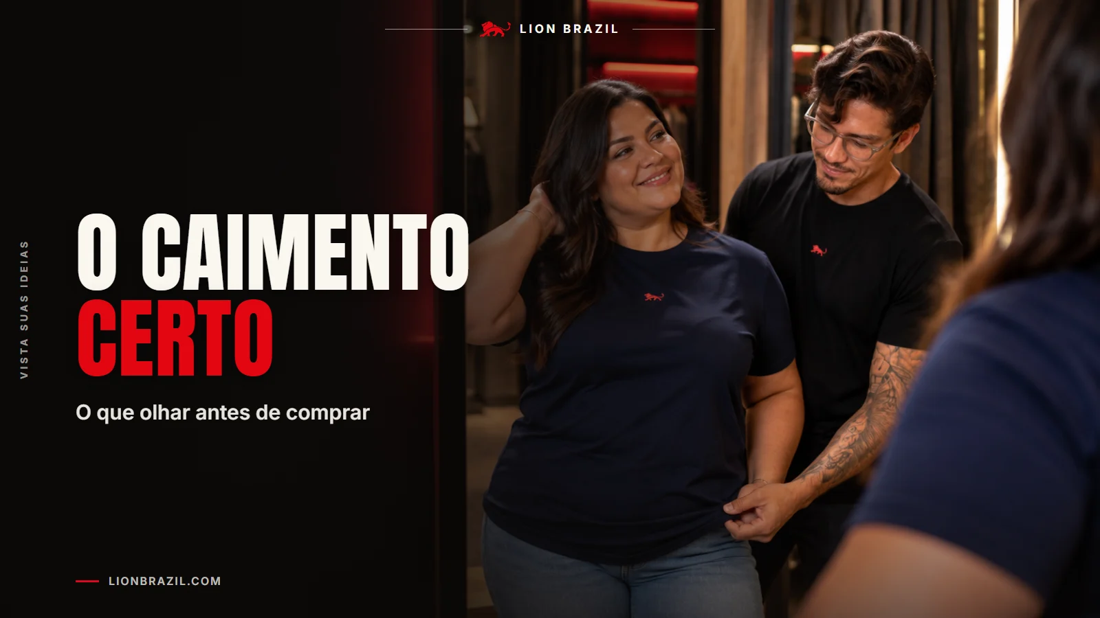 Capa com o título "O caimento certo" e Pedro Costa, fundador da Lion Brazil, de camiseta com o leão da marca.