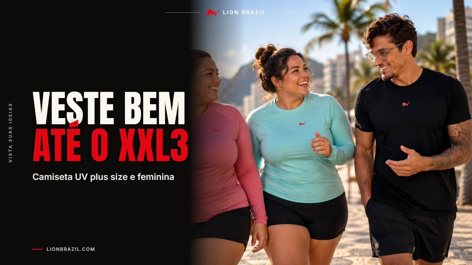 Capa com o título "Veste bem até o XXL3" e Pedro Costa, fundador da Lion Brazil, de camiseta com o leão da marca.