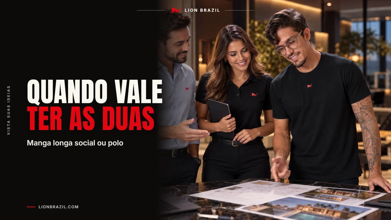 Capa com o título "Quando vale ter as duas" e Pedro Costa, fundador da Lion Brazil, de camiseta com o leão da marca.