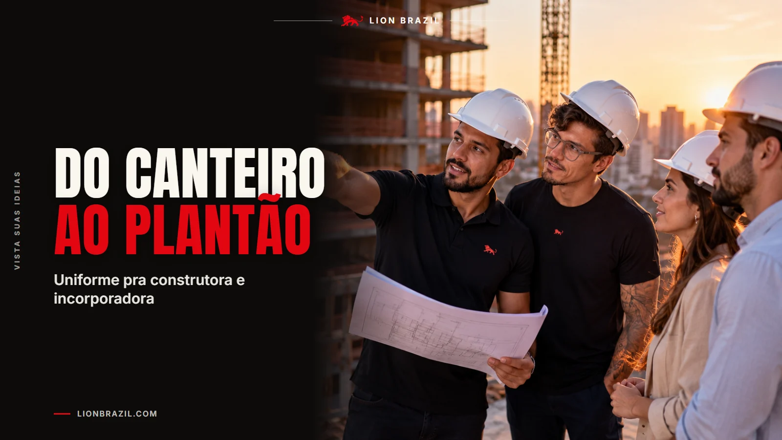 Capa com o título "Do canteiro ao plantão" e Pedro Costa, fundador da Lion Brazil, de camiseta com o leão da marca.