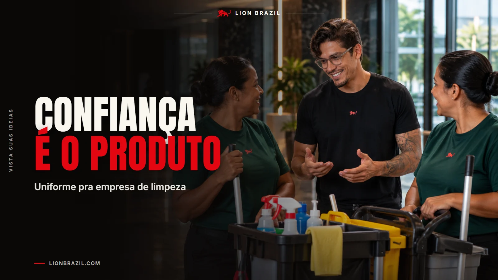 Capa com o título "Confiança é o produto" e Pedro Costa, fundador da Lion Brazil, de camiseta com o leão da marca.