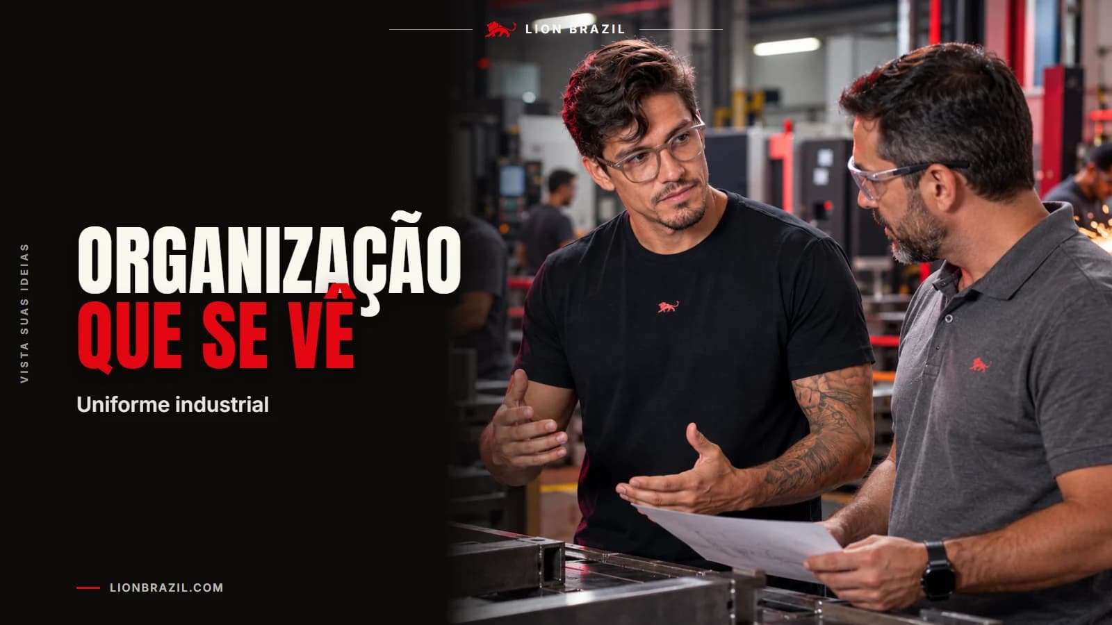 Capa com o título "Organização que se vê" e Pedro Costa, fundador da Lion Brazil, de camiseta com o leão da marca.