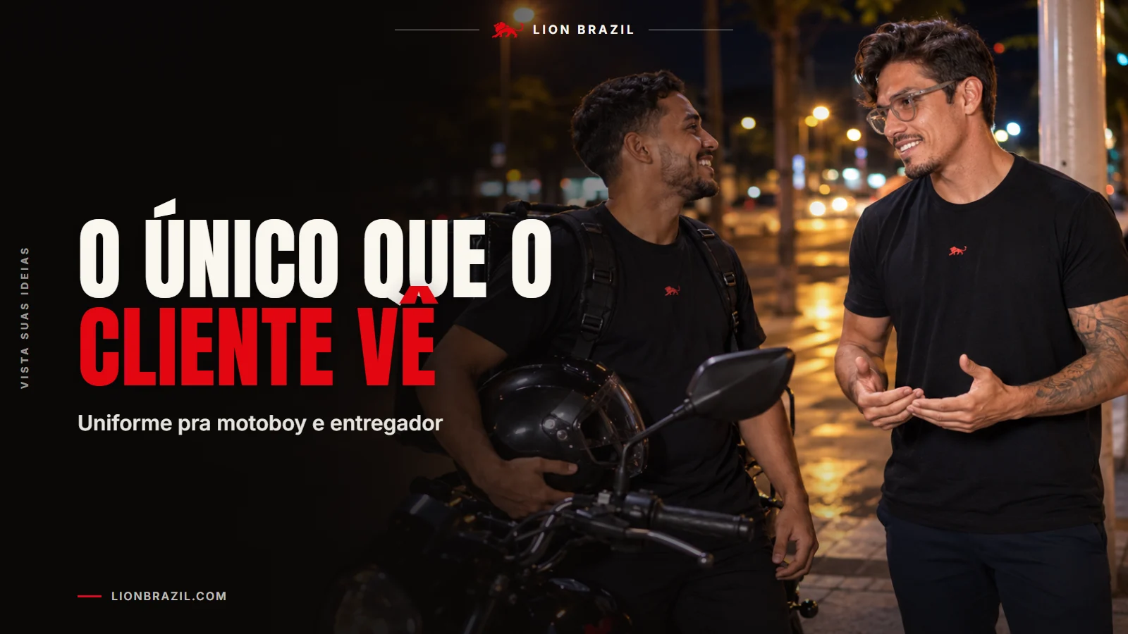 Capa com o título "O único que o cliente vê" e Pedro Costa, fundador da Lion Brazil, de camiseta com o leão da marca.