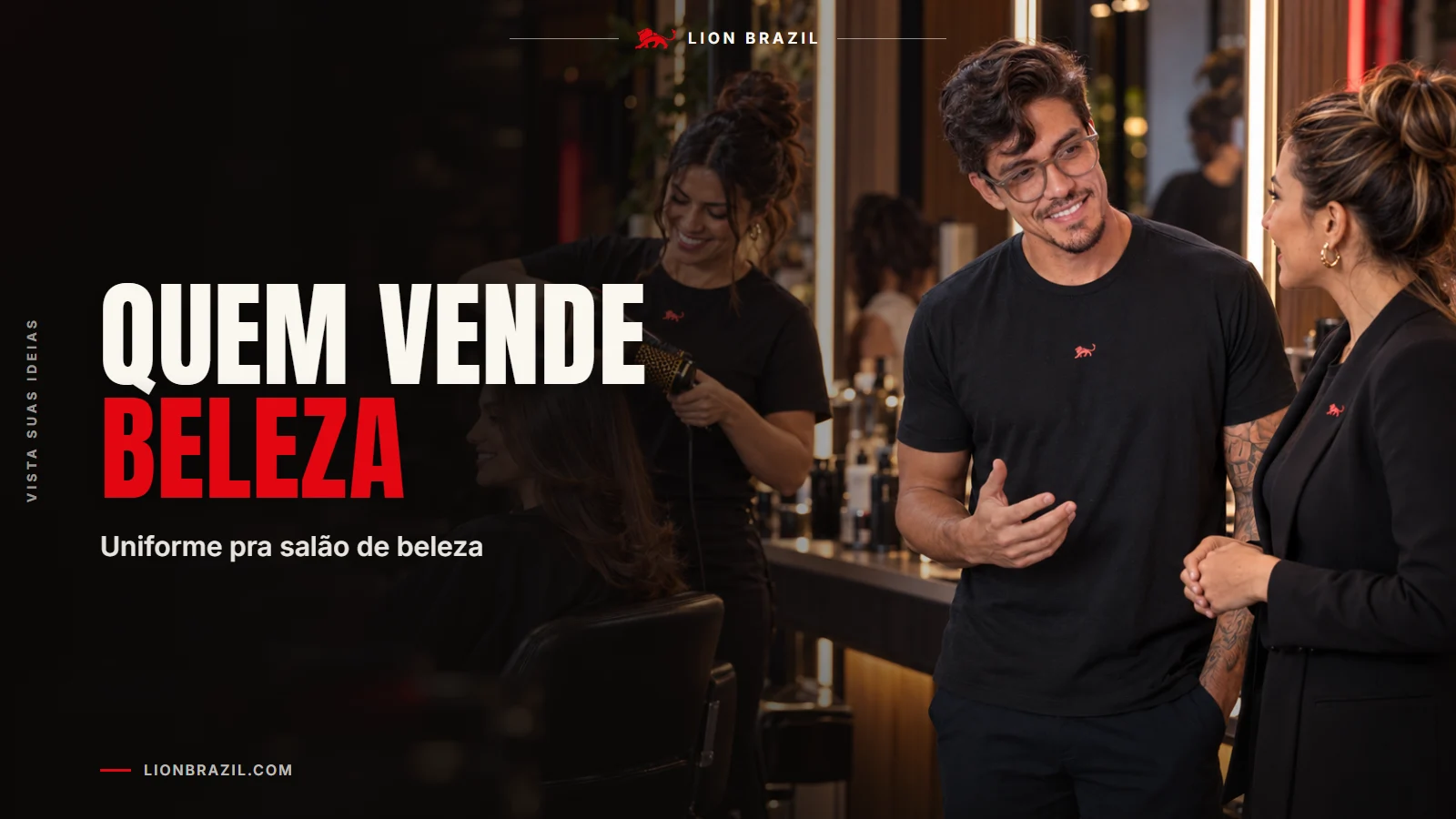 Capa com o título "Quem vende beleza" e Pedro Costa, fundador da Lion Brazil, de camiseta com o leão da marca.