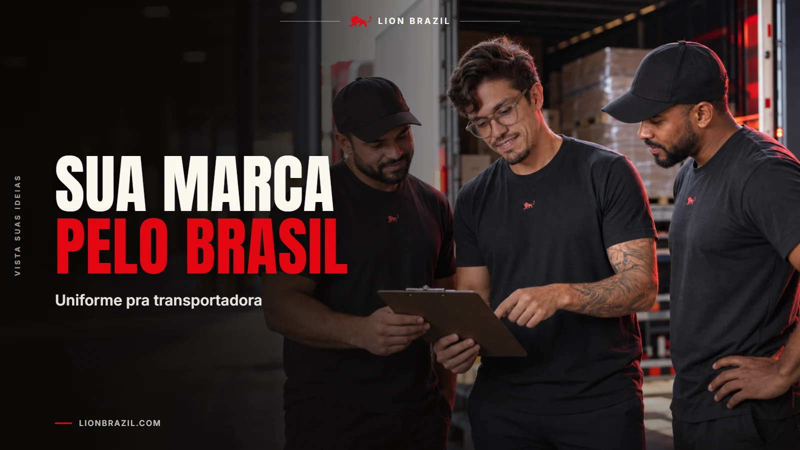 Capa com o título "Sua marca pelo Brasil" e Pedro Costa, fundador da Lion Brazil, de camiseta com o leão da marca.